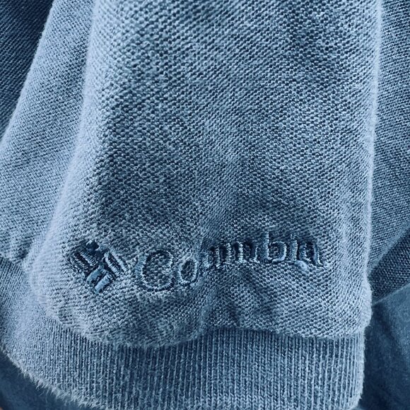 Columbia Mens Polo Shirt XXL Blue 100% Cotton Short Sleeve Pullover - Picture 3 of 9